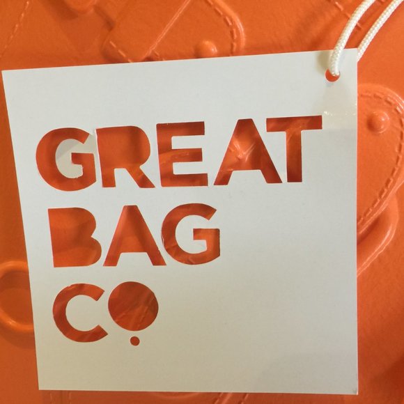 Great Bag Co. Designer Rubber Tote Purse Hand Bag Topaz Orange Robert Verdi - Picture 7 of 15